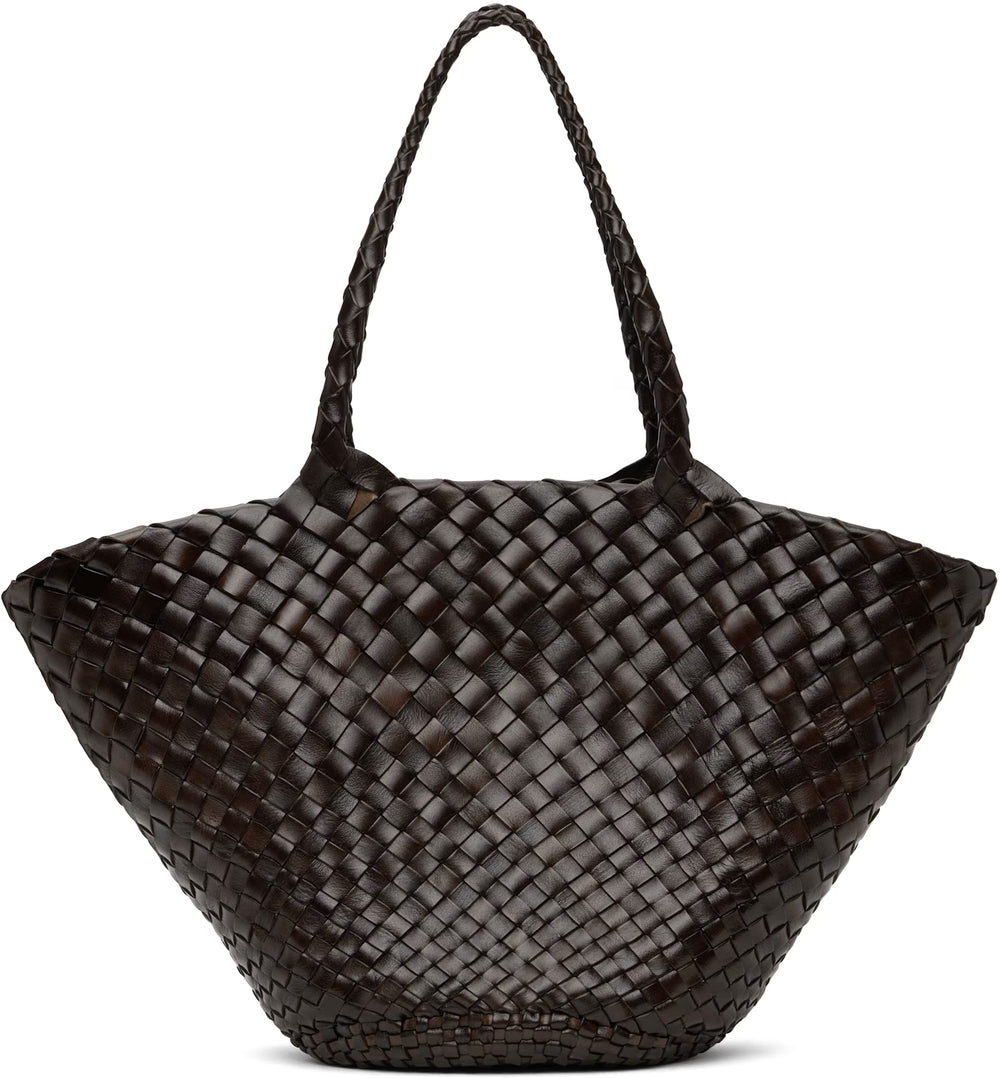 Dragon Diffusion Egola Tote | Hand-Braided Leather Bag | Brown