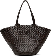 Dragon Diffusion Egola tote in brown hand-braided buffalo leather
