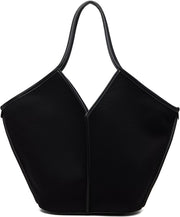 HEREU Calella S leather tote bag in black calfskin