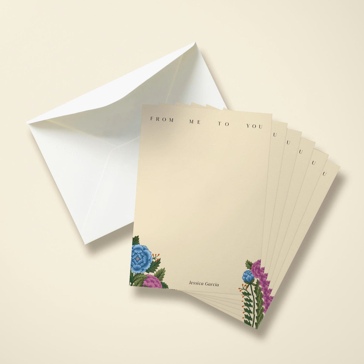Papier Peony Garden Notecard set