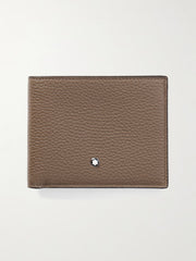 Montblanc full-grain leather wallet in brown calfskin with snow cap emblem luxury gift for dad