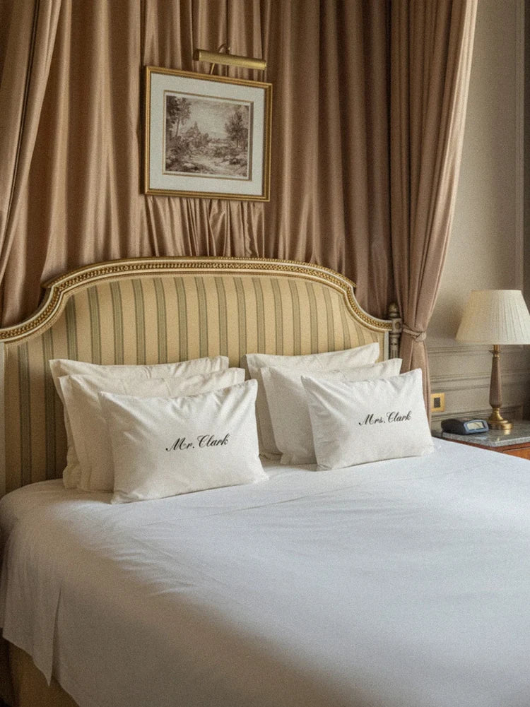 Mr. & Mrs. Embroidered Pillowcase Set