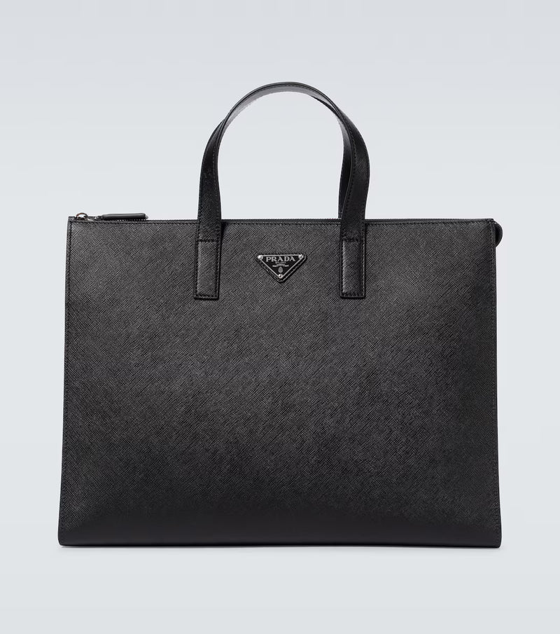 Prada Galleria Saffiano Leather Tote Bag | Black | Shoulder Strap