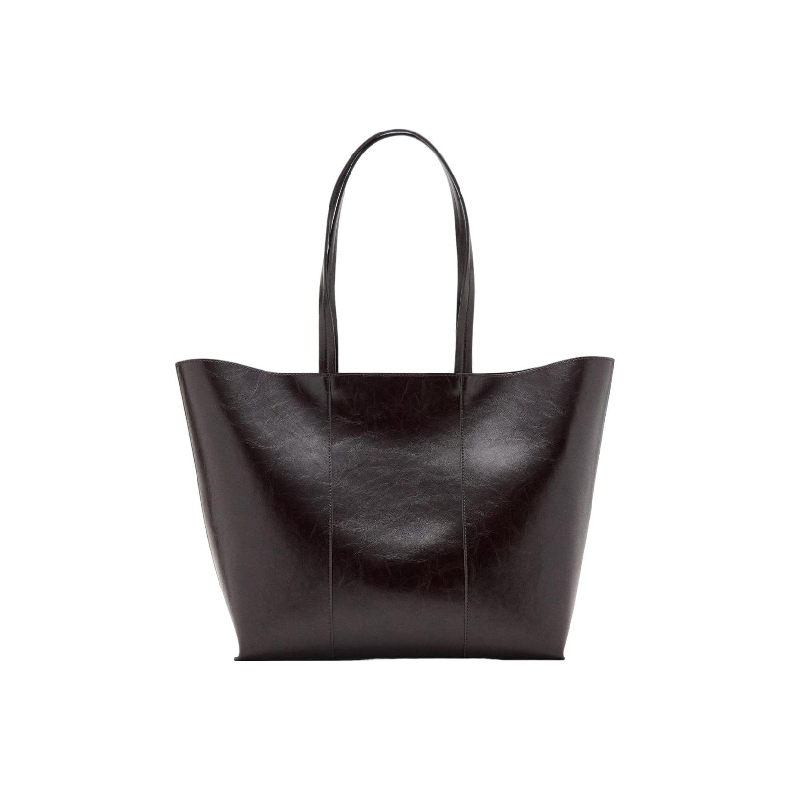 MANGO | Large Shopper Bag | Chocolate