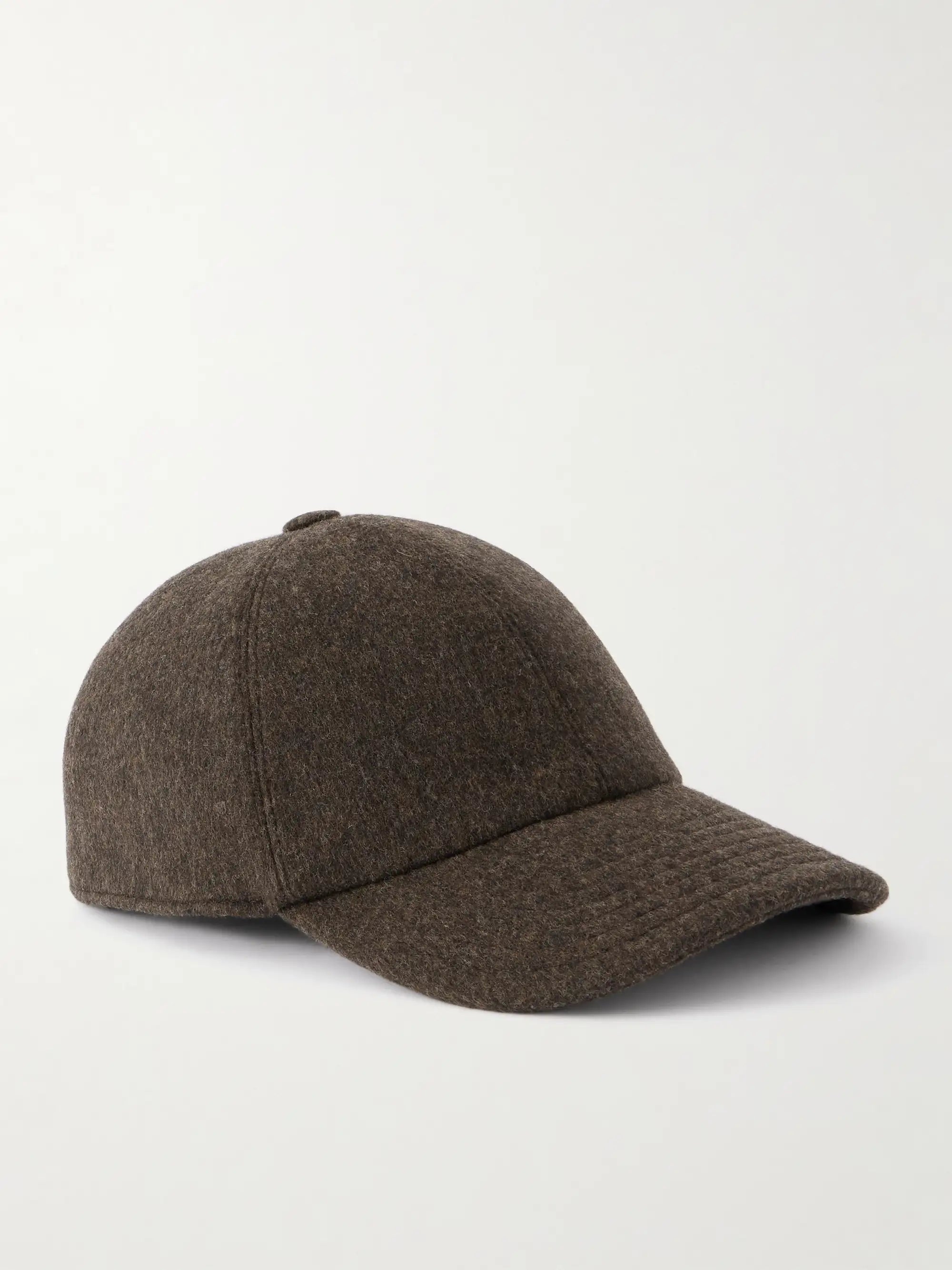 Purdey merino wool baseball cap in brown made in Italy luxury gift for dad