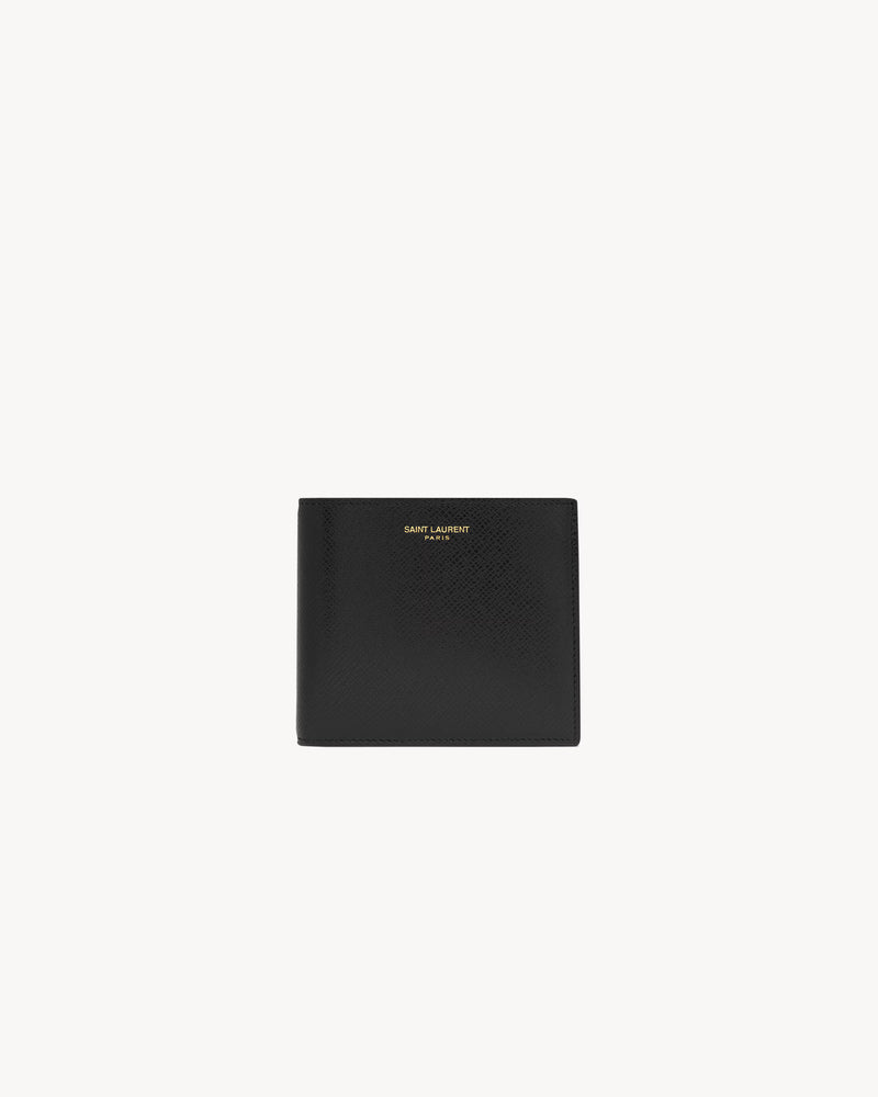 Saint Laurent Paris East/West Wallet with Coin Purse | Black | Upcycled Leather