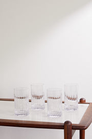 Soho Home Roebling crystal highball glasses set of four hand-finished with cable-inspired cuts