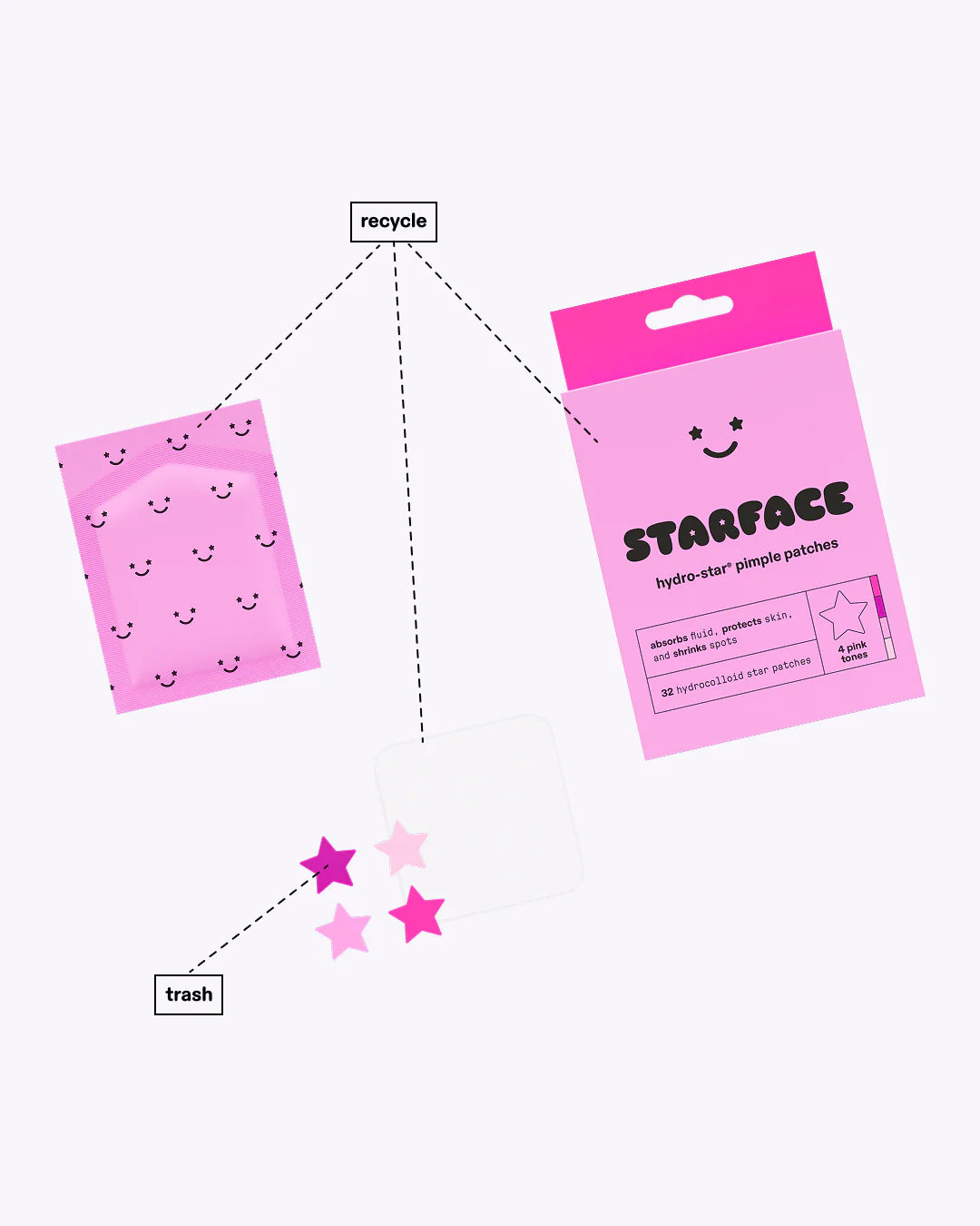 Starface Pink Star Pimple Patches