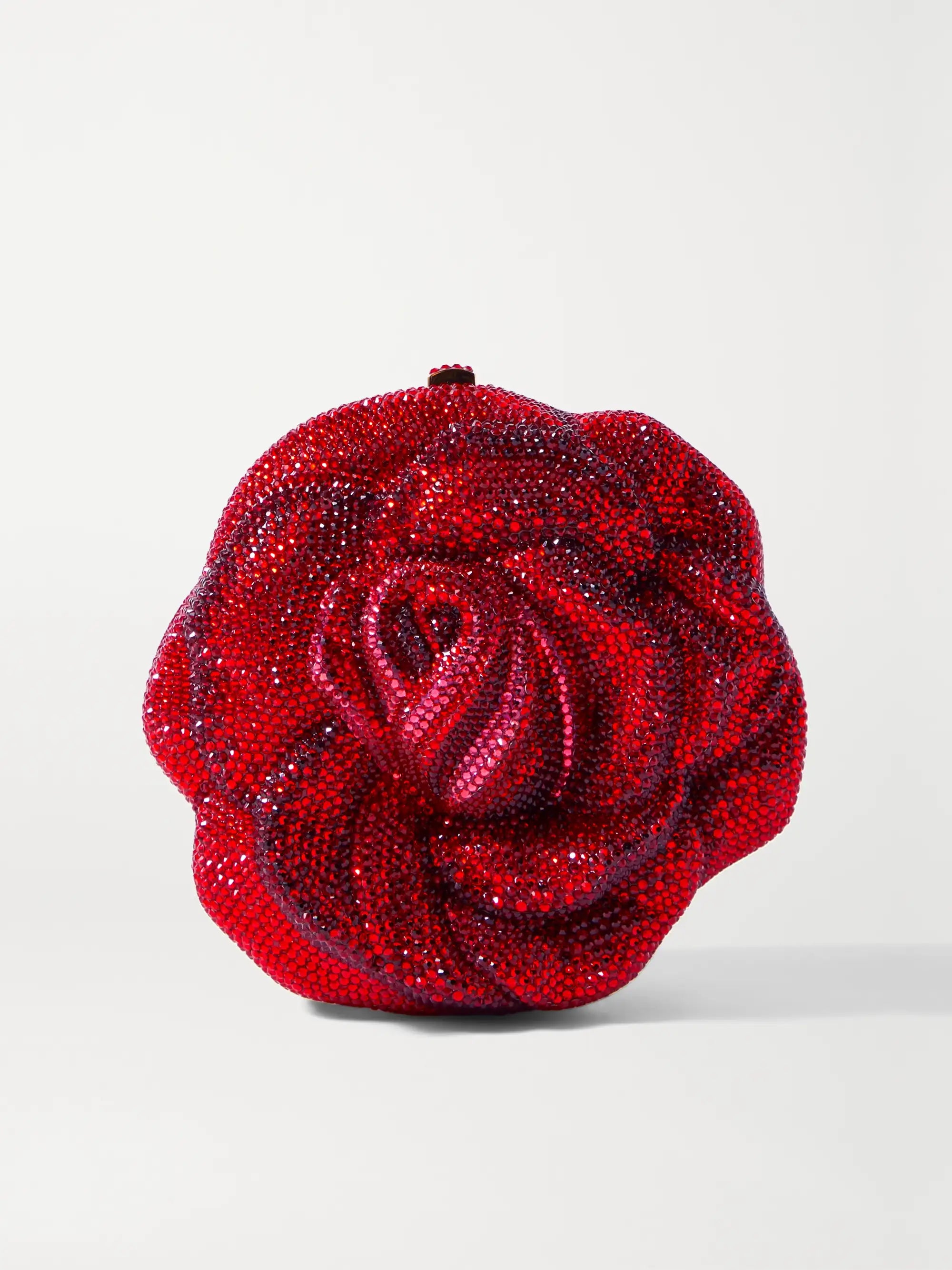 Judith Leiber Rose Minaudière Evening Bag