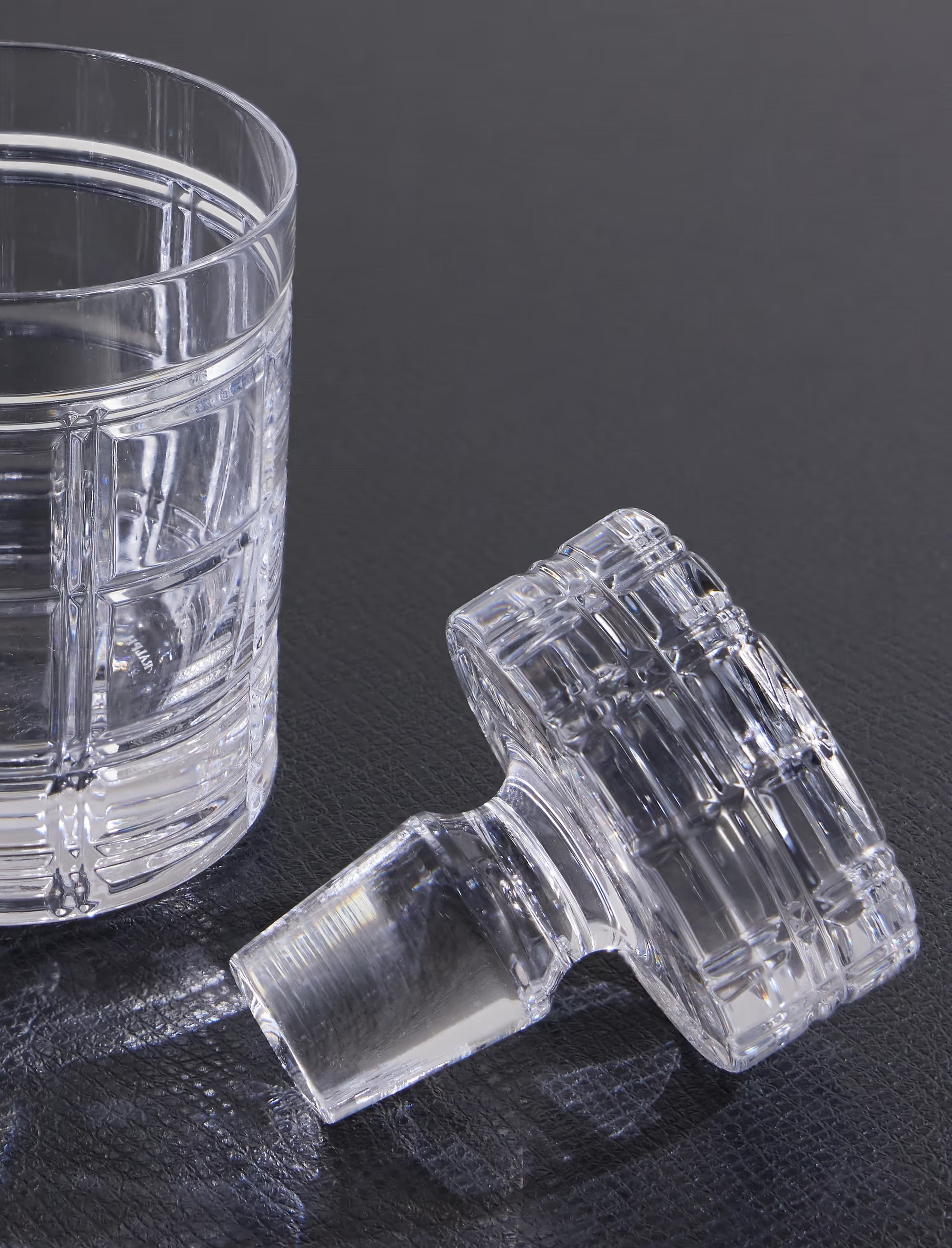 Ralph Lauren Home Hudson Plaid Crystal Decanter Set | Gift Box