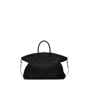 Saint Laurent Bowling Tote Bag | Black Grained Calfskin Leather