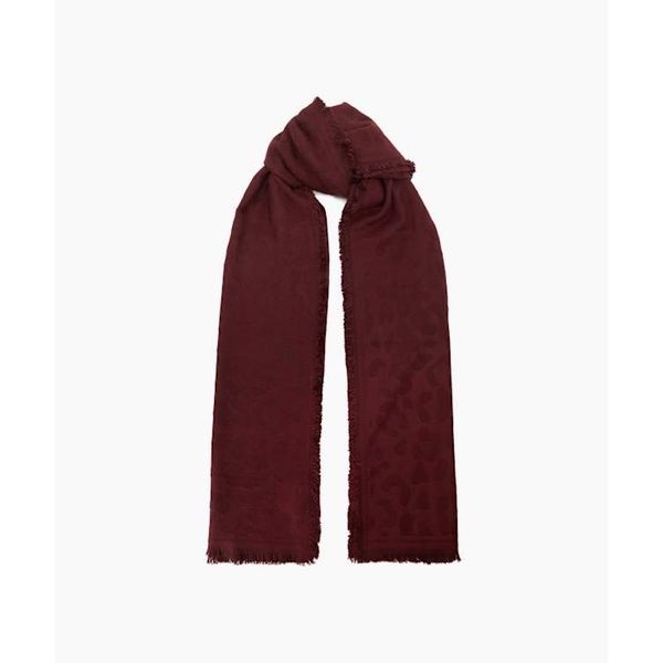 Dune Fringed Leopard Print Scarf